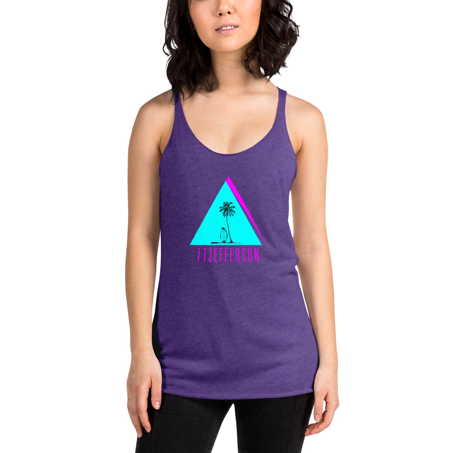 Tropical Penguin - 77J - Women's Racerback Tank