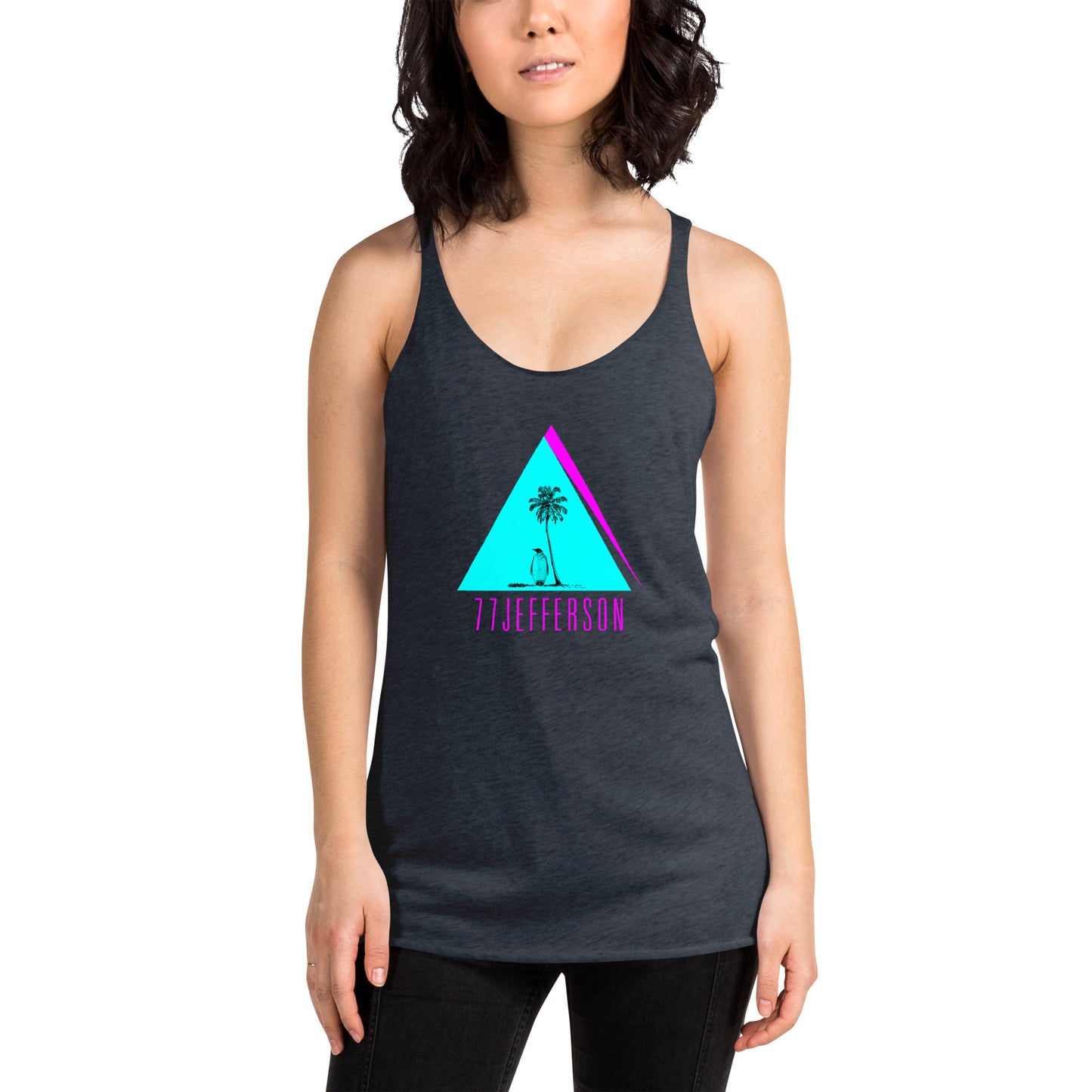 Tropical Penguin - 77J - Women's Racerback Tank